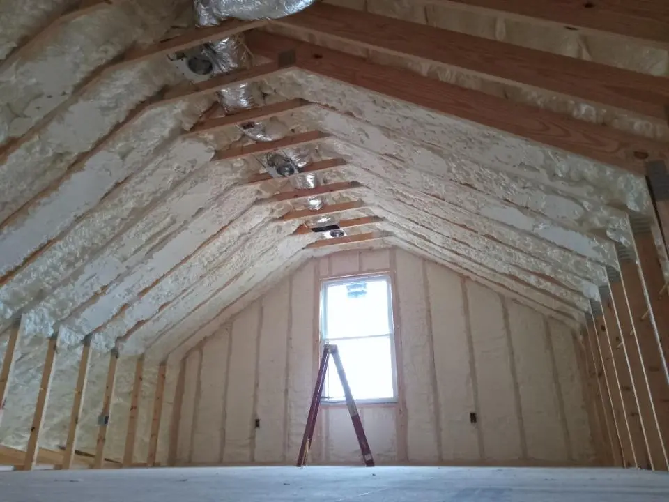 Spray foam roofing application for Crawl Space Insulation project in Lake Forest